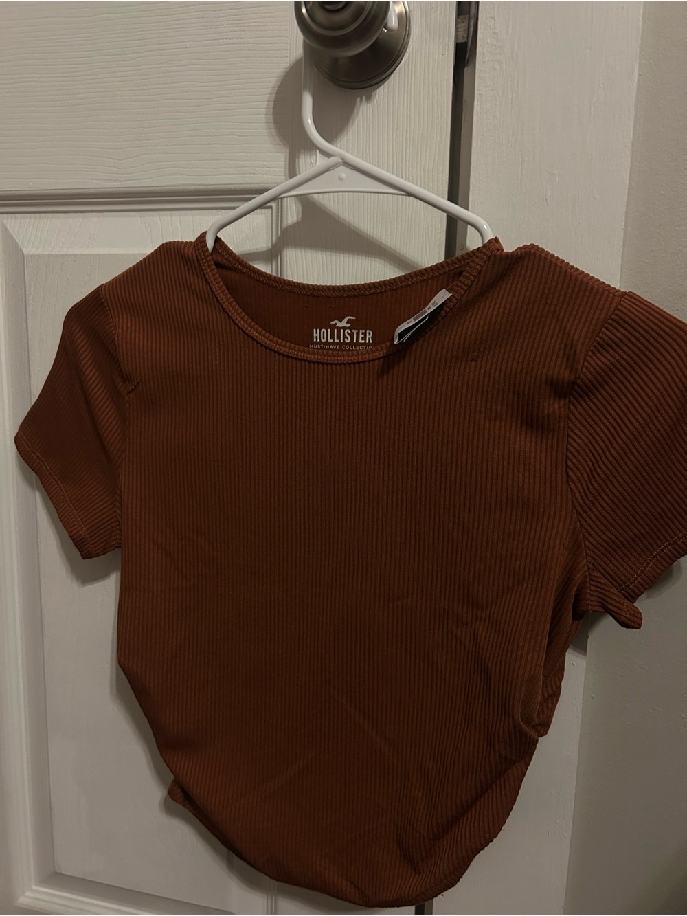 Hollister Ribbed Short-Sleeve Top in Burnt Orange
New with tags!